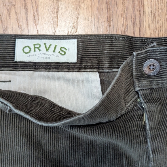 🌿 Rugged Gentleman Vibes – Orvis Olive Green Corduroy Pants Size 40 🦌 Outdoors - Picture 3 of 10